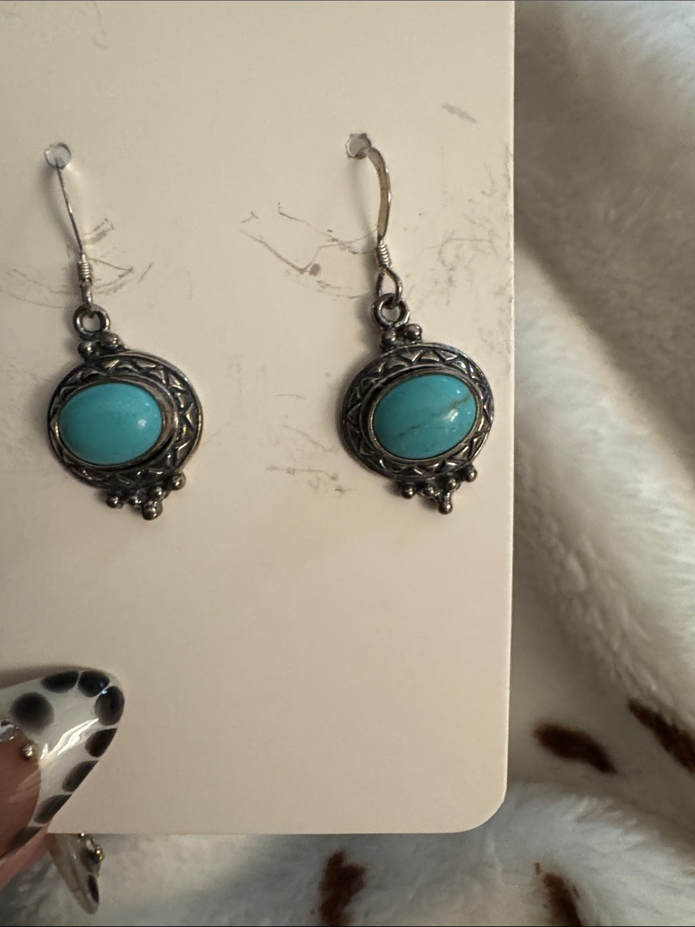Turquoise Drop Earrings - Women Jewelry 925 silver